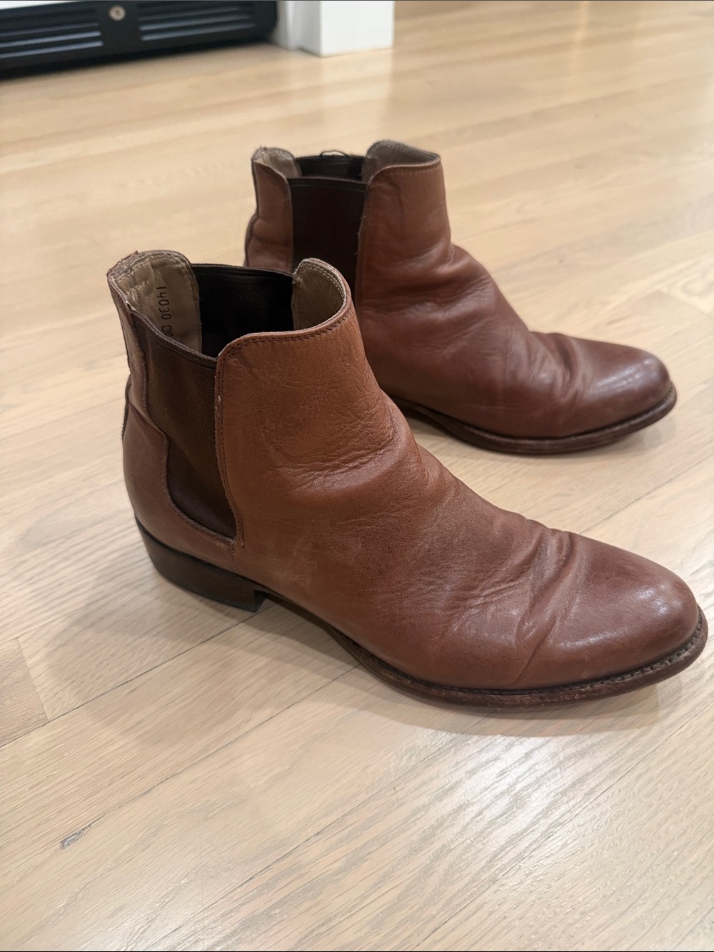 Tecovas Men's Brown Leather Chelsea Boots 10.5D - Classic Slip-On Ankle Boots